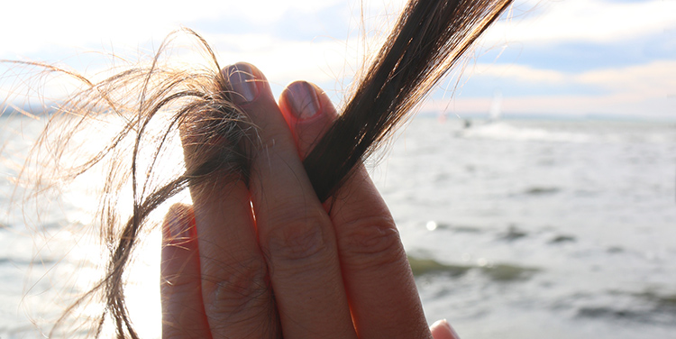 Haarsträhne Gegenlicht