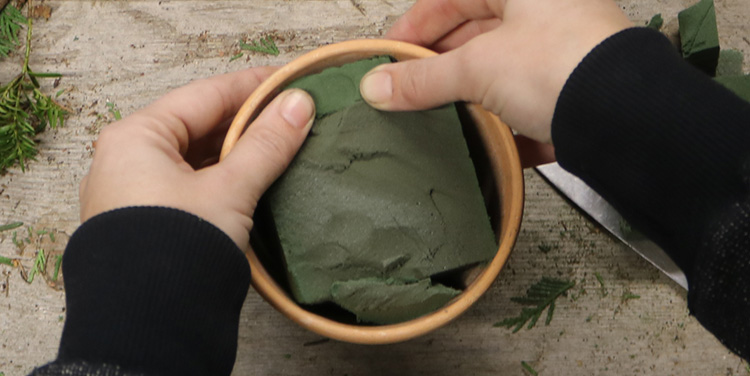 Steckmasse Weihnachtsgesteck