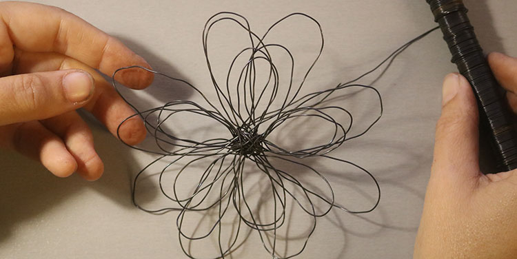 Anleitung Drahtblume Dahlie