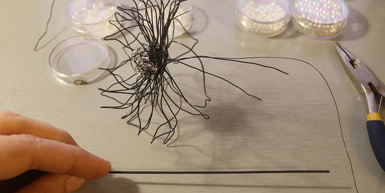 Anleitung Drahtblume Dahlie