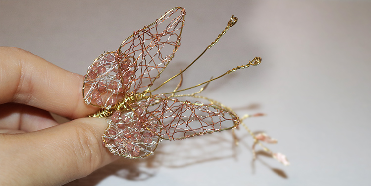 Draht Schmetterling Brosche