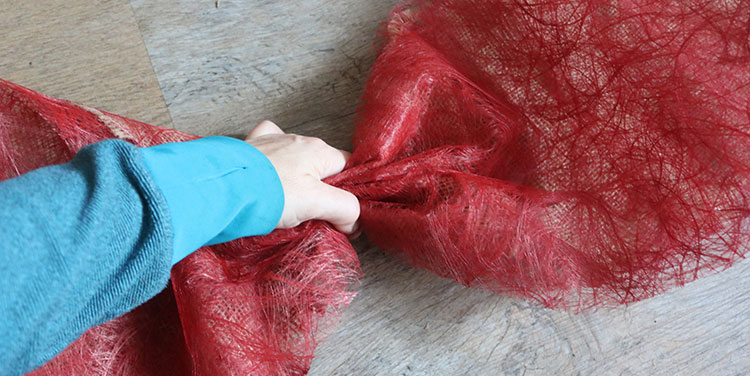 Bänder zusammenraffen