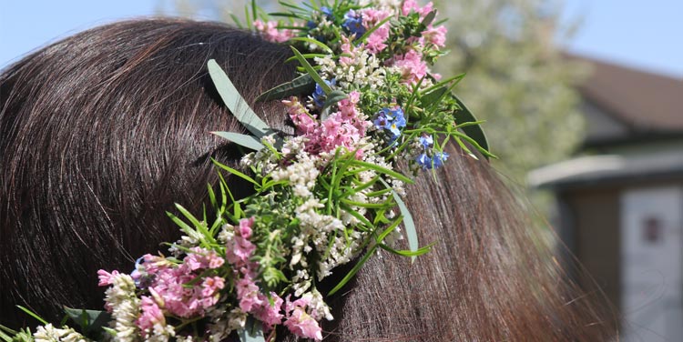 Blumenkranz für das Haar