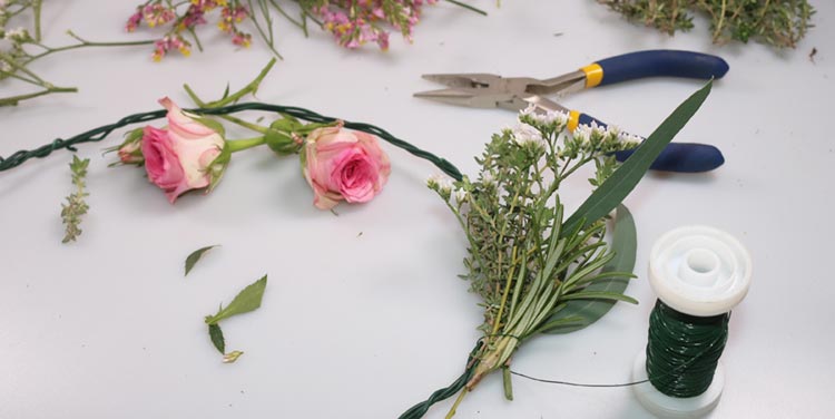 Blumenkranz für das Haar