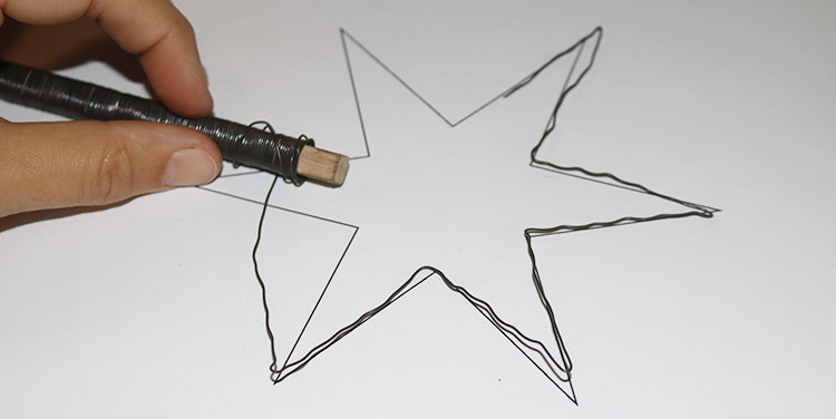 Stern aus Draht nachformen