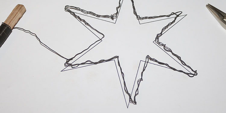 Stern aus Draht nachformen