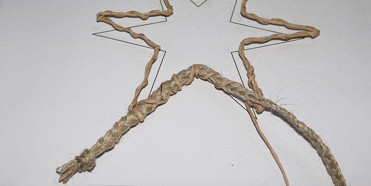 Stern aus Draht nachformen