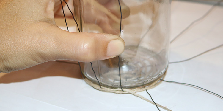 Windlicht Boden weben