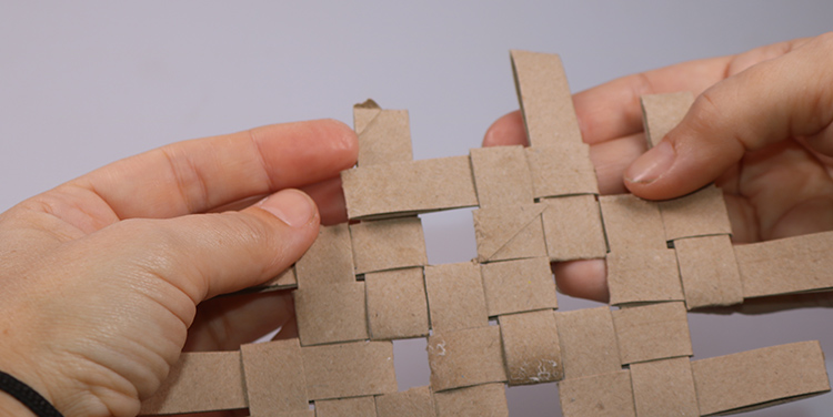 Schachtel aus Toilettenpapierrollen