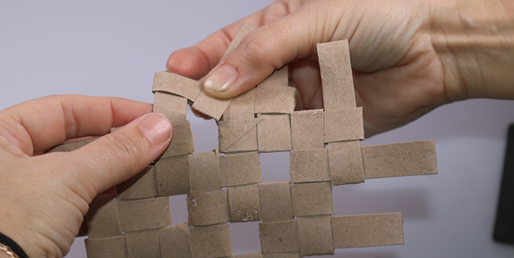 Schachtel aus Toilettenpapierrollen