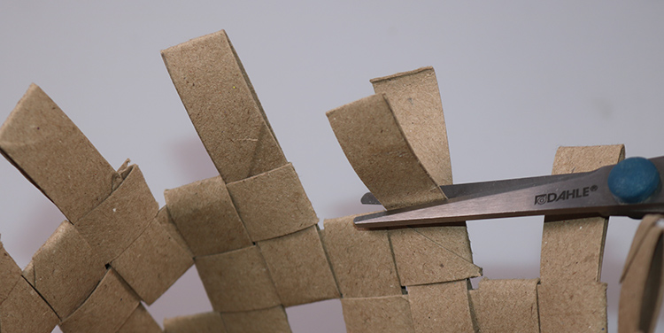 Schachtel aus Toilettenpapierrollen