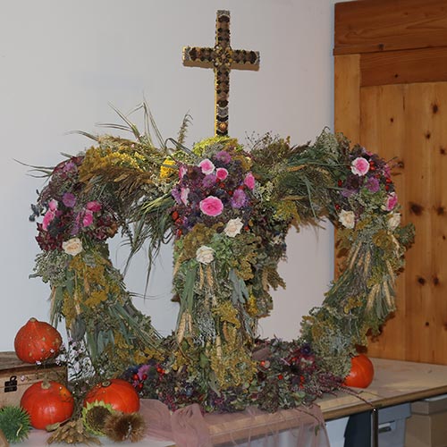 Anleitung Erntedank Krone binden Thanksgiving Dekoidee
