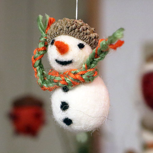 Filz Schneemann filzen