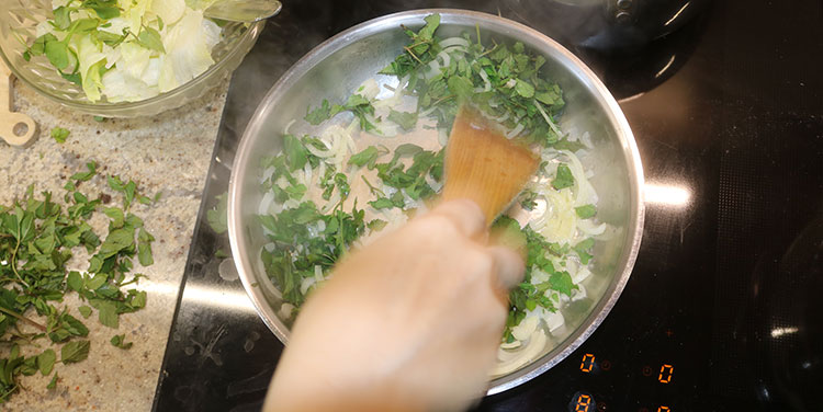 Quiche Fülle mit Giersch