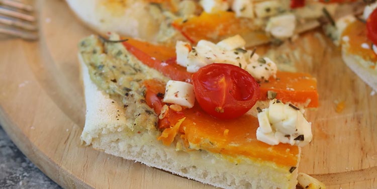 Rezept für Kürbis Pizza