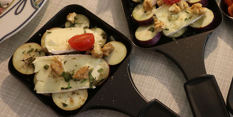 Auberginen Brie Pfännchen Racelette