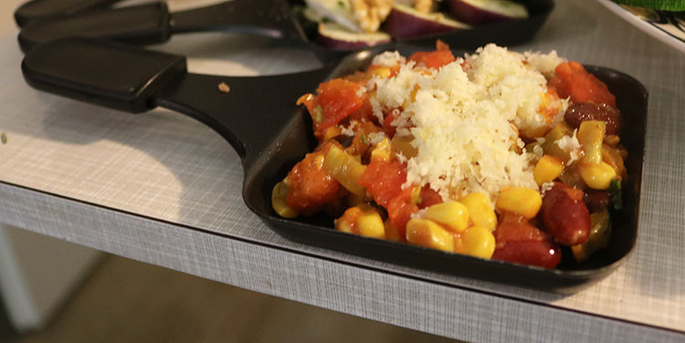 Chili sin carne Pfännchen Racelette