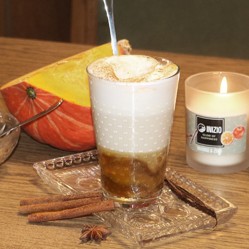 Rezept selbstgemachter Pumpkin Spice Latte Heißgetränk mit Kürbis