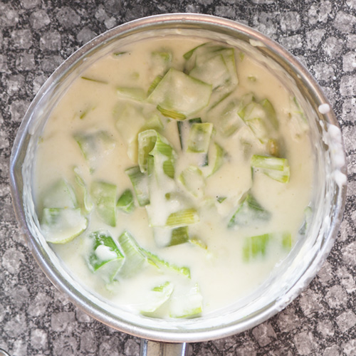 Cremiges Lauchgemüse als leckere Beilage Lauchgemüse mit Bechamel