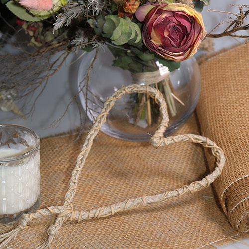 DIY Boho Herz aus Paketschnur