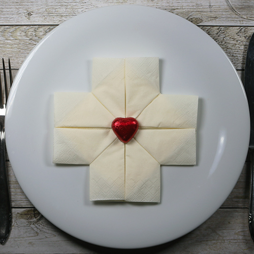 Servietten Falten Kreuz