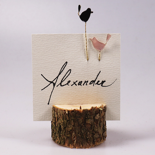 Tischkarten mit Vögelchen selber basteln