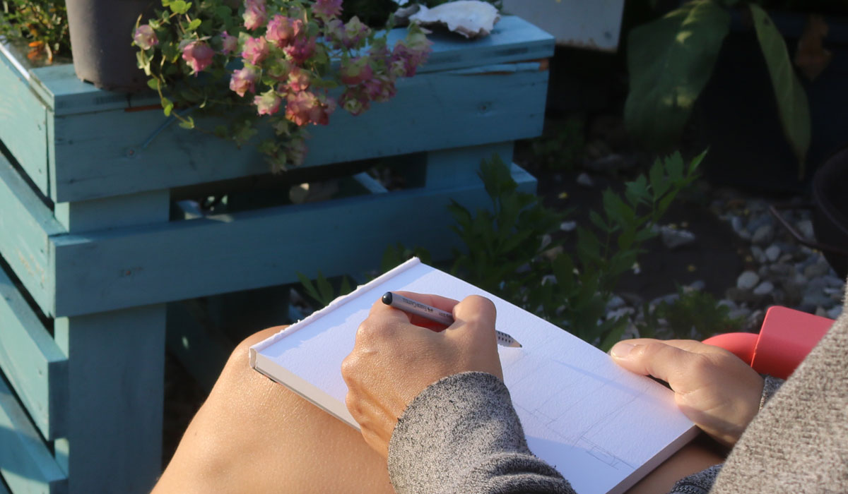 Mit dem Bleistift skizzieren