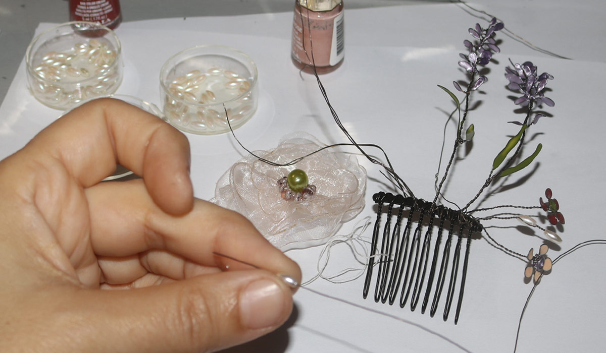 Braut Haarschmuck selber basteln